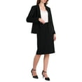 thumbnail image 4 of INSPIRE CHIC Women's 2 Piece Suit Skirt Set Business Formal Blazer and Pencil Skirt XL Black, 4 of 4