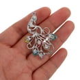 thumbnail image 3 of ELAYARD Peacock Brooch Multicolor Rhinestone Zinc Alloy Elegant Party Accessory, 3 of 6