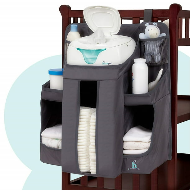 hiccapop Nursery Organizer and Baby Diaper Caddy | Hanging Diaper ...