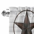 thumbnail image 4 of Texas Star Western Rod Pocket Curtain Valance, Brown Farm Country Gray Wooden Board Farmhouse Window Valance for Living Room, Bedroom, Kitchen 54"W x 18"L, 4 of 9