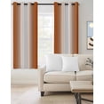 thumbnail image 2 of Orange White Ombre Blackout Curtains 45 Inches Long for Bedroom, Farmhouse Country Minimalist Art Thermal Insulated Room Darkening Black Out Window Curtain Panels Grommet Drapes for Living Room, 2 of 8