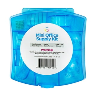 Yoobi Blue Mini Office Supply Kit AND Index Cards Set With Storage