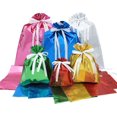 thumbnail image 4 of Nvzi -b 10pcs 8.66x6.3inch Christmas Gift Bags Holiday Wrapping Bags,Drawstring Christmas Gift Bags Christmas Foil Gift Cloth Gift Bags(Red), 4 of 4