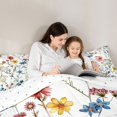 thumbnail image 5 of Castle Fairy Children Teens Adults Pink Blue Flowers Bedding Comforter Set 2pcs,Chic Floral Blossoms Twin Comforter Sets Microfiber,Spring Garden Breathable Bedding Set,Super Cozy Room Decor, 5 of 8
