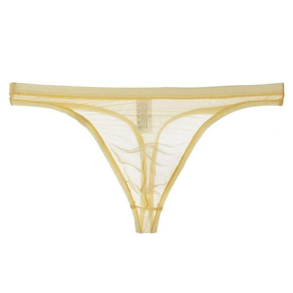 nsendm Mens Pajamas Adult Male Pajamas Leather Jockstrap Men Mens Ransparent Thong Thin Mesh Sexy Underwear Fun Mens Lace Thong(Beige,3XL)