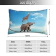 thumbnail image 2 of Pofeuu Elephant Giraffe Print Polyester Microfiber Plush Pillowcases, Super Soft and Cozy Pillow Case Covers with Envelop Closure（Pillow core not included）-16"x24", 2 of 6