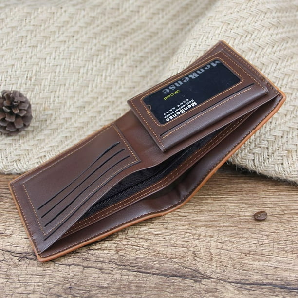 Carteras de cocodrilo para hombre Cartera vintage personal plegable ultrafina de cuero genuino para hombre con cocodrilo en relieve TUNC Sencillez