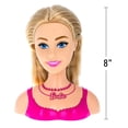 thumbnail image 3 of Set de cabezales para peinar Just Play, muñeca Barbie para niñas con cepillo de pelo, 3 of 9