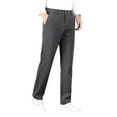 thumbnail image 2 of Ceisia Men's Gift Casual High Waist Straight Leg Pants Warm Fleece Lined Stretch Elastic Waist Pocket Full Length Trousers, 2 of 7