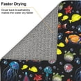 thumbnail image 4 of Dish Drying Mat, Fish Jellyfish Starfish Highly Absorbent Drying Matt Kitchen Counter, Dish Mat Drying Pad Dishes Drainer Mats for Kitchen Counter or Sink, 16 x 18 inch, 4 of 6