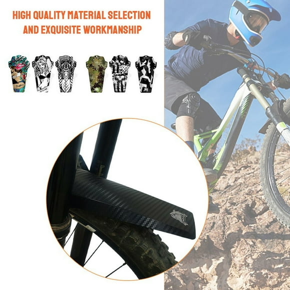Garde-boue de Bicyclette avant et Arrière, Roue de Pneu Universelle, Garde-Boue Universel de Vélo, Aile de Cyclisme en Plastique Imprimée avec Attaches-Câbles, Type 6