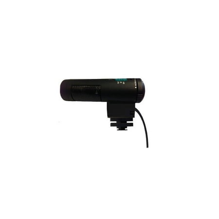 stereo microphone with windscreen (shotgun) for canon vixia