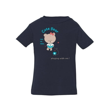 

Cute Bear With Elephant Toy T-Shirt Infant -Image by Shutterstock 12 Months