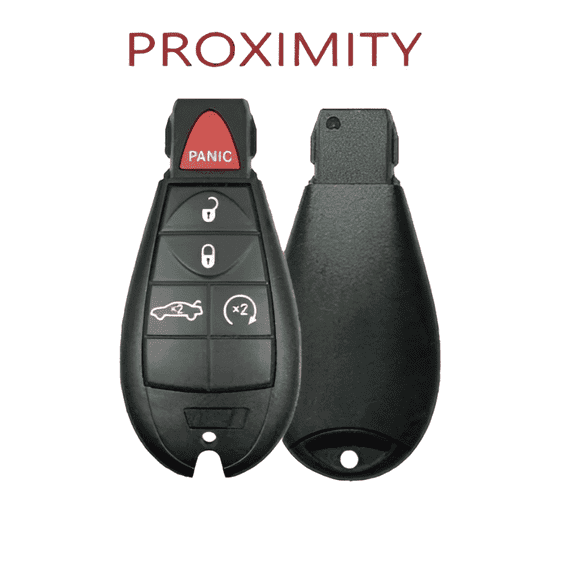 Fobik Remote Key Compatible with Dodge Charger 2008 - 2010, 5 Button, IYZC01C