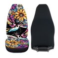 thumbnail image 6 of XYZCANDO Hummingbird Floral Pattern Car Seat Covers Elastic Fabric Soft Front Seat Covers Interior Car Interior, Thin Anti-Scratch Sedan SUV, 6 of 10