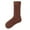 Brown, variant on Women's Coral Fleece Mid-Crew Socks, Winter Warm Thermal Printed Socks with Windproof Design, Thick Plush Sleeping Socks for Indoor and Outdoor, Soft Cozy Floor Socks for Cold Weather - Beige