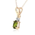 thumbnail image 2 of Galaxy Gold 14k Yellow Gold Necklace with genuine Diamond and oval-shaped Natural Peridot, 2 of 3