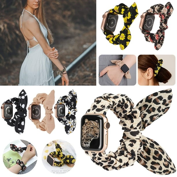 Lnkoo - LNKOO Scrunchie Apple Watch Band for 38mm 40mm, Cute Solid Color Apple Watch Bands for