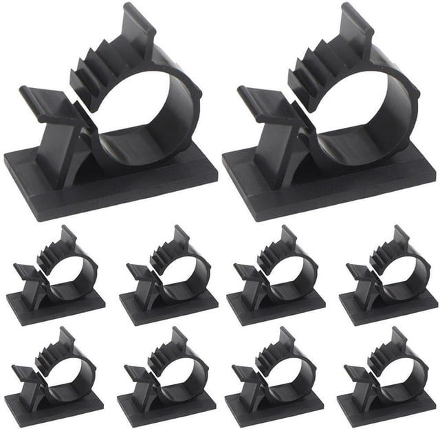 Cable Management Christmas Light Clips 4 Levels Adjustable (Black Length 25mm)