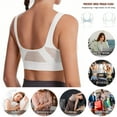thumbnail image 3 of Plus Size Sports Bra S-6X for Women 3 Pack Wirefree Push-Up Bralettes Ladies Solid Brethable Hollow Out Support Yoga Workout Underwear Bra, 3 of 6