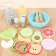 thumbnail image 4 of White Juego de comida para juego de imitación para niños pequeños, juego de cocina de madera, accesorios de cocina de juguete, 4 of 5