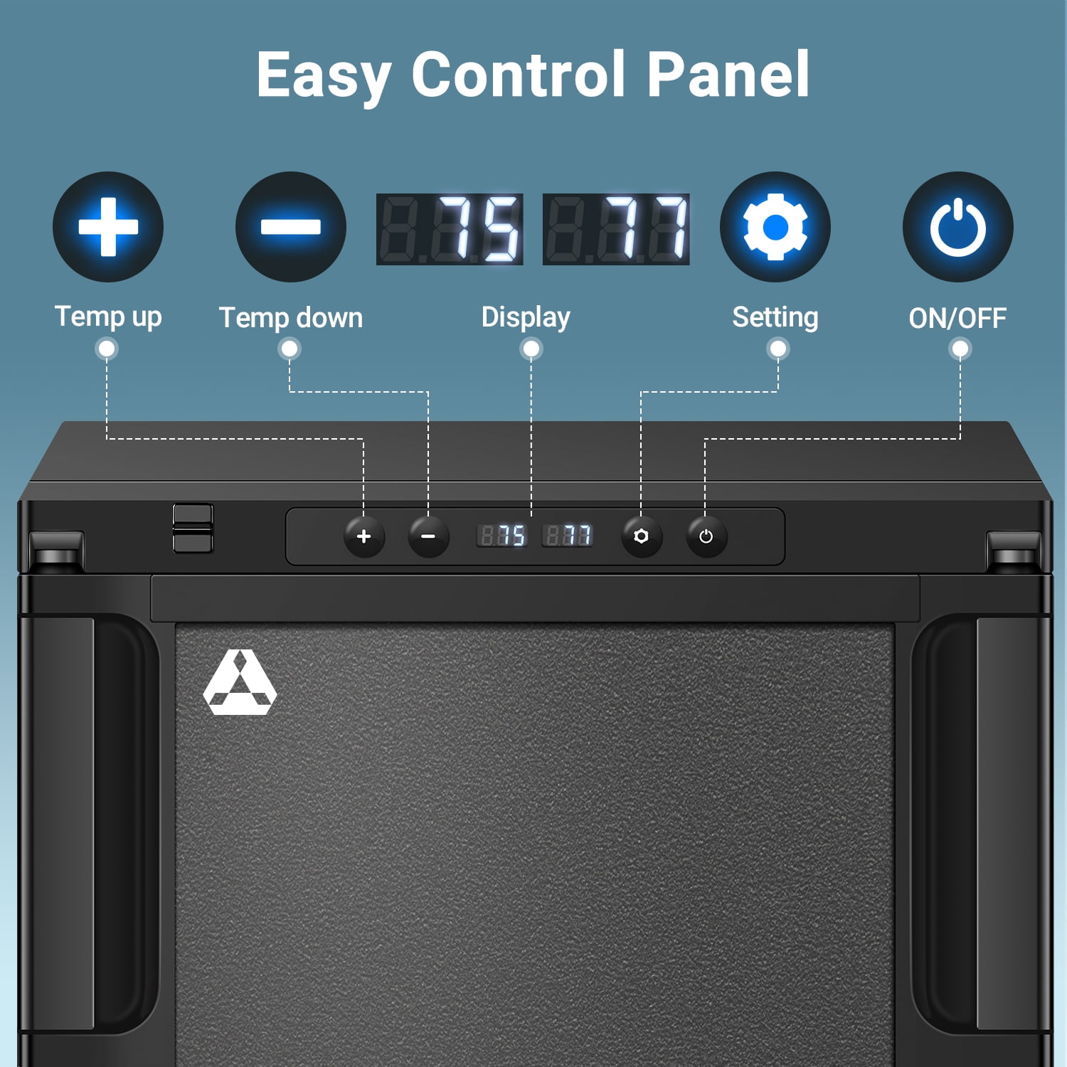Aobosi Upgraded 12 Volt Car Refrigerator, 50L(1.76cu.ft) RV Fridge and Freezer, RV Refrigerator APP Control with Lock, (-4℉-46℉) Fridge Freezer 12/24V DC for Truck, RV, Camping, Travel