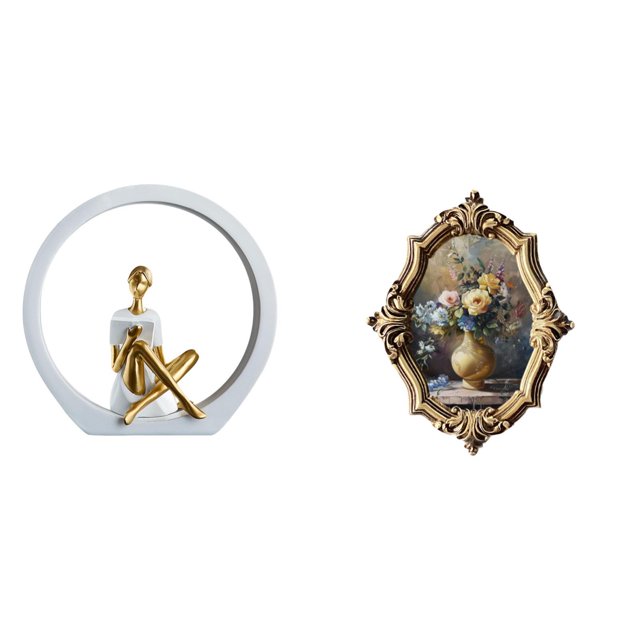Figura De Niña, Estatua De Mujer, Centro De Mesa, Dormitorio, Regalo Para Lectores, Estantería, Escultura Abstracta De Estilo Rústico, Decoración Versátil, Marco De Fotos De Resina,