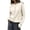 White, variant on Womens Ruffle Cardigan Sweaters Button Up Crew Neck Long Sleeve Cropped Sweater Cute Soft Knit Tops Blue
