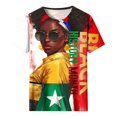 thumbnail image 3 of Camisetas de Verano de Manga Corta de las Mujeres Cuello Redondo Impresión Casual de Manga Corta, Ligero Suave, 3 of 5