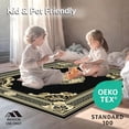thumbnail image 4 of ODIKA 2'x3' Machine Washable Non-Slip Area Rug, Machine Black Gold Medallion High Traffic Rug, Black, 84805, 4 of 7
