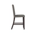 thumbnail image 3 of Chaises à hauteur de comptoir en tissu sable argenté, 3 of 6