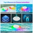 thumbnail image 2 of Portable Bluetooth Pool Speaker Hot Tub Speaker with Colorful Lights IPX7 Waterproof Floating Speaker Surround Stereo Sound Hands-Free Wireless Speakers for Shower Spa, 2 of 9