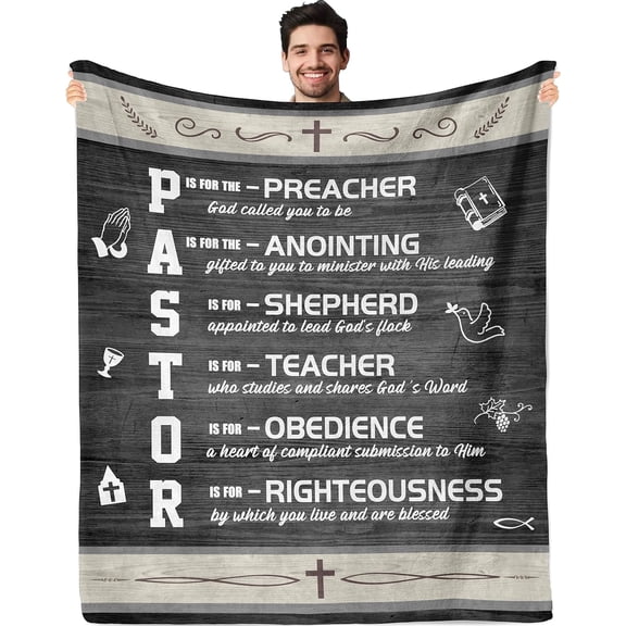 Pastor Appreciation Gifts, Pastor Gifts Throw Blanket 50"x60", Pastor Gifts for Men, Gifts for Pastors Men, Gift for Pastor, Pastor''s Appreciation Gifts, Thank You Gift for Pastor Blankets
