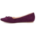 thumbnail image 3 of Womens Faux Suede Button Scalloped Flats, 3 of 6