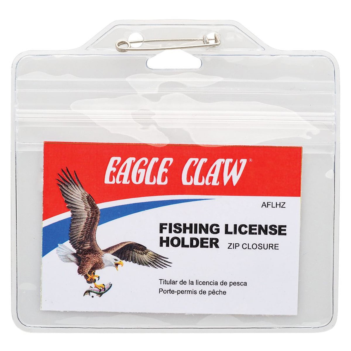 Eagle Claw Fishing License Holder with Zip Closure