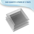 thumbnail image 7 of Smarty 12" x 12" Clear Square with Groove Rim Plastic Serving Trays 24ct, 7 of 7