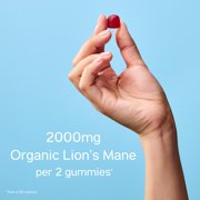 TRIP Lion's Mane Focus & Brain Health Gummies, 200mg Mushroom Extract, Non-GMO, Raspberry Flavor, 60 Gummies