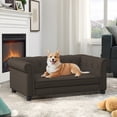 thumbnail image 5 of Jakoola 38.9"Large Dog Sofa, Big Pet Bed Couch for Medium and Large Dogs, 28.3" Seat Width, Brown, 5 of 10