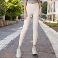 thumbnail image 2 of Women's High Waist Full-Length Workout Leggings - X Large, Ivory, 2 of 5