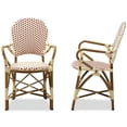 thumbnail image 4 of Baxton Studio Seva Chaise d'Appoint en Beige et Rouge (Lot de 2), 4 of 7