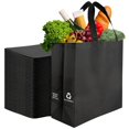 thumbnail image 1 of Bolsas de compras Simply Cool, paquete de 50, negras, reutilizables, 37 x 37 x 17 cm, 1 of 7