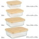 thumbnail image 2 of Set de recipientes de vidrio dokaworld con tapas de bambú x4, 2 of 9