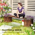 thumbnail image 4 of Outsunny Jardinière Surélevée Support pour Plantes Jardinière de Jardin en Bois et Banc, 4 of 10