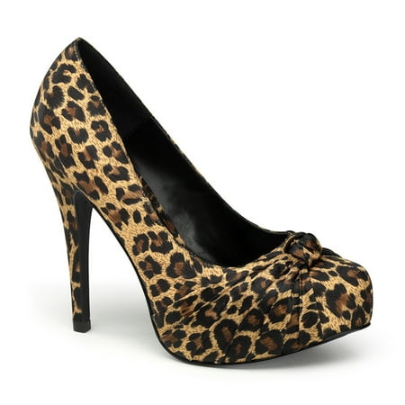 Leopard Platform Pumps - Womens Animal Print Pumps Zebra or Leopard 4 3/4 Inch Heel Concealed Platform