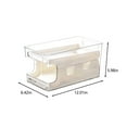 thumbnail image 3 of Upgrade Double-Layer Rolling Beverage Soda Can Storage Organizer, Soda Can Dispenser for Refrigerator, Fridge Can Drink Holder, Plastic Storage Rack for Fefrigerators, Pantry （White）, 3 of 7