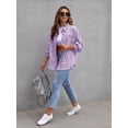 thumbnail image 5 of Ripped Raw Edge Oversized Denim Jacket, Distressed Collar Long Sleeves Denim Coat, Flap Pockets Single-breasted Button Up Loose Denim  Jacket, Women's Denim Jeans & Clothing, 5 of 7