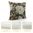 thumbnail image 4 of Nawypu  Peonies and Roses Throw Pillow Cover Gold and White Flower Leaves Foliage Berries Oriental Style Luxury Bloom Pillow Case Decorative Men Women Boy Girl Room Cover for Couch, 4 of 5