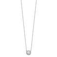 thumbnail image 2 of 925 Sterling Silver Cable Fancy Necklace Chain CZ w/2in ext. 16 inch 1.02 mm, 2 of 5