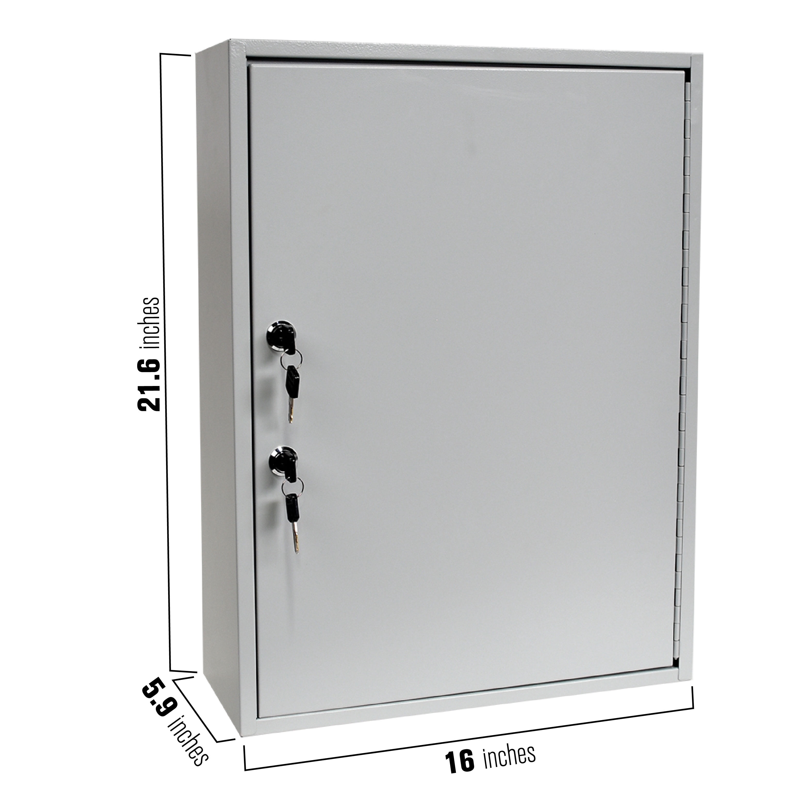 BankSupplies Fort Knox 320 Key Cabinet | Dual Lock Control Key Box | 22 Gauge