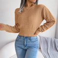 thumbnail image 5 of Babysbule Plus Size Womens Sweaters New Arrivals Women's And Winter Fashion Long Sleeve Round-Neck Sweater Tops Women's Fashion, 5 of 8